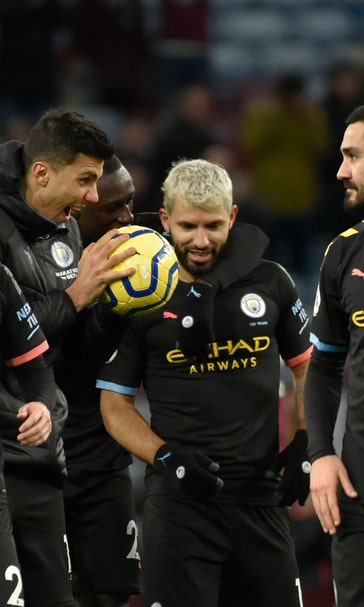 Man City goes 2nd as Aguero stars in 6-1 win at Villa